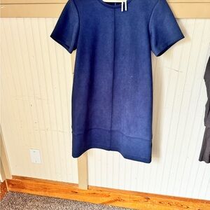 Anthropologie Deep Blue Short Sleeve Dress